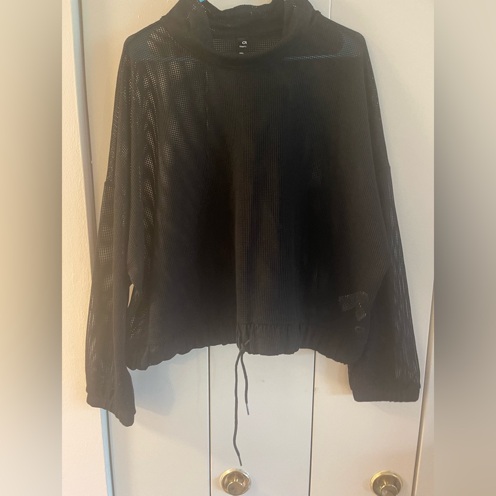 Mesh Drawstring Pullover